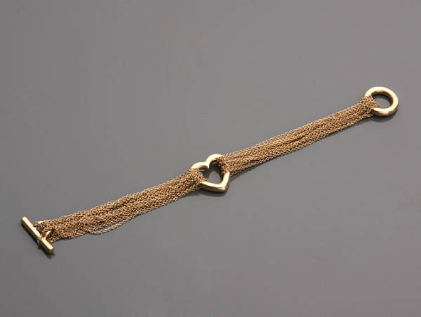 Appraisal: An k gold multi-chain bracelet signed Tiffany amp Co with