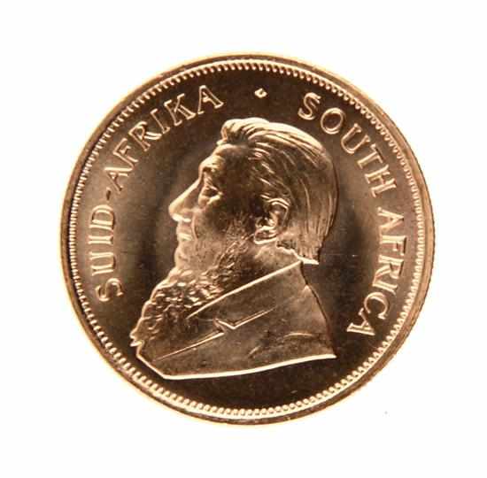 Appraisal: South African Krugerrand gold coin obverse with profile portrait of