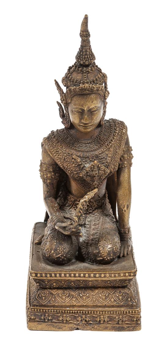 Appraisal: Sale Lot A Thai Bronze Figure of a Bodhisattva the