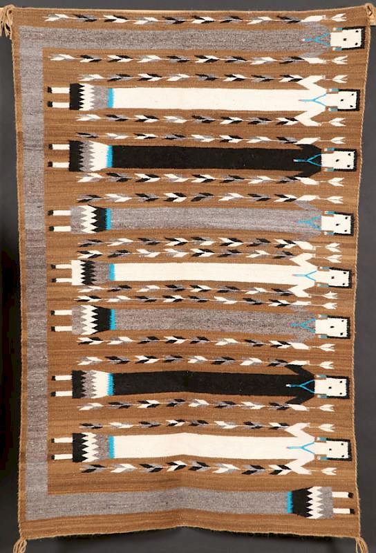 Appraisal: A GOOD SOUTHWEST NAVAJO YEI HANDWOVEN WOOL RUG A GOOD