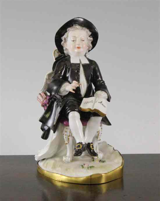 Appraisal: A rare Meissen figure of Cupid dressed as a pastor