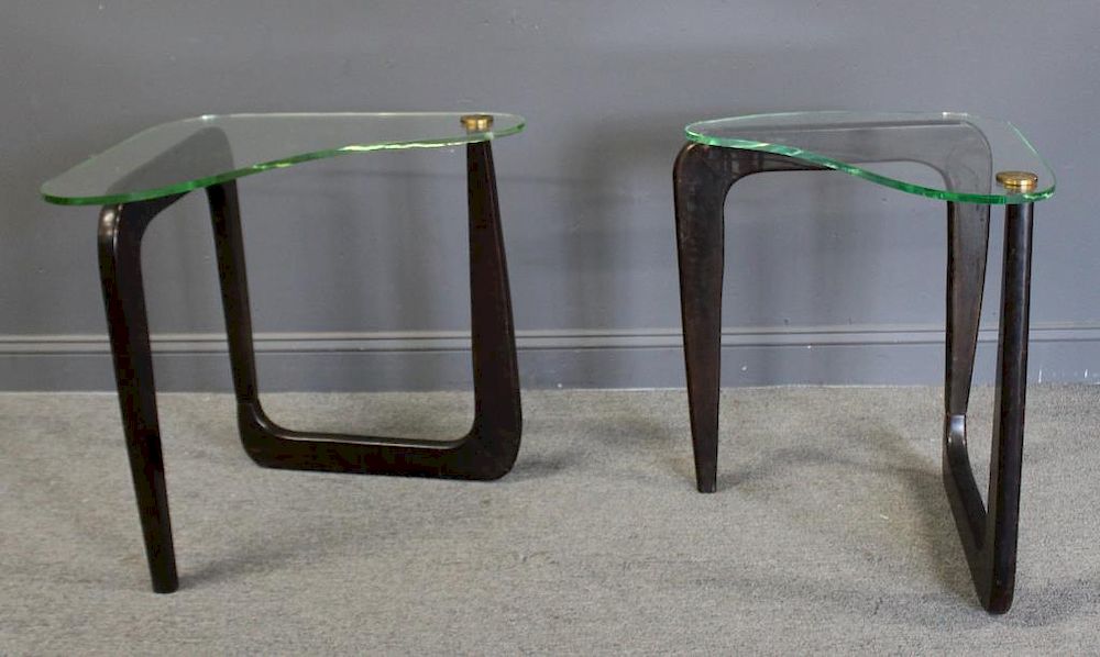 Appraisal: MIDCENTURY Pair Of Noguchi End Tables From a Long Island