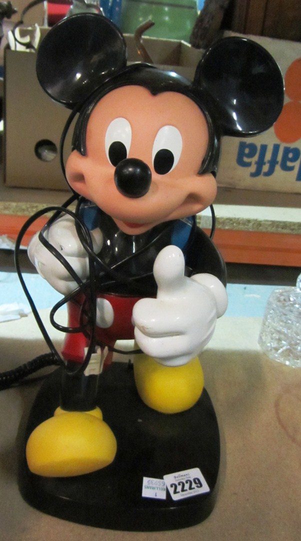 Appraisal: A th century plastic figural 'Mickey Mouse' telephone