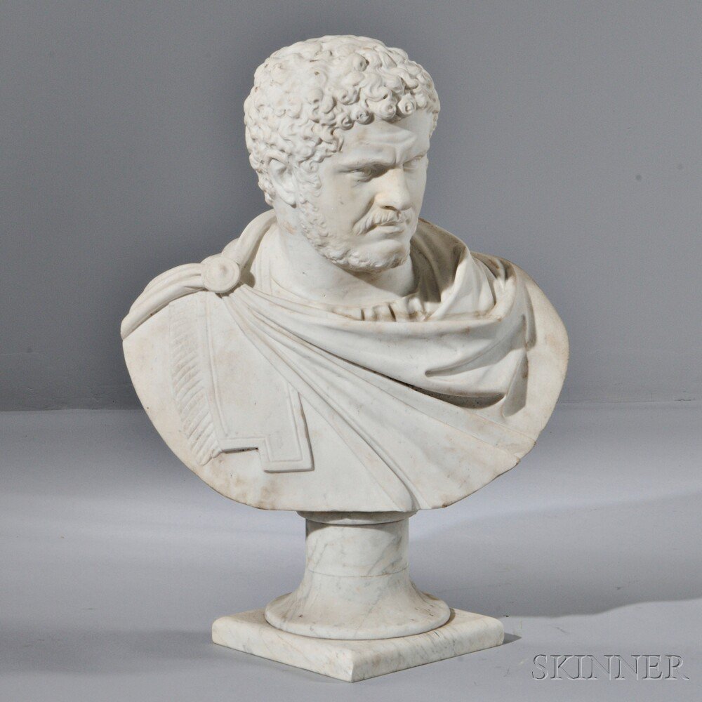 Appraisal: Italian Marble Bust of Emperor Nero th century ht in