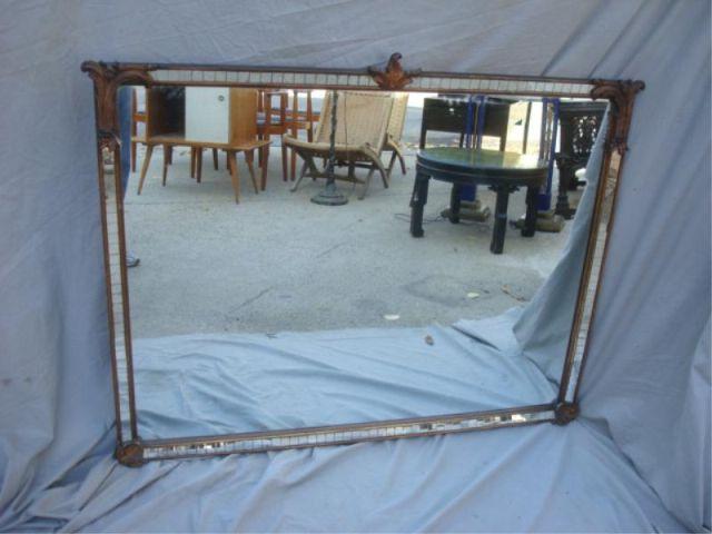 Appraisal: Art Deco Mirror with Mosaic Mirrored Trim From a Tarrytown