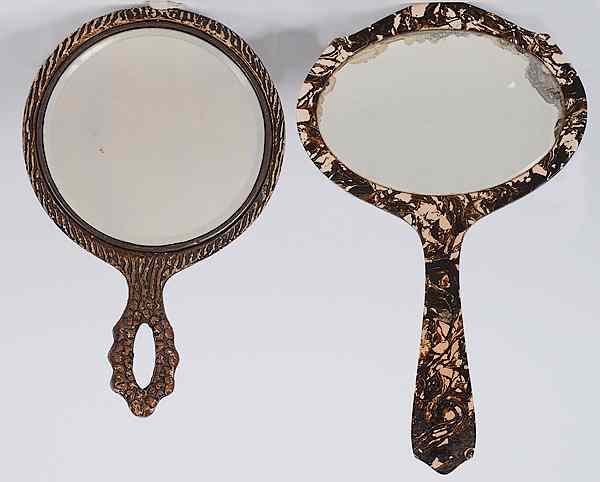 Appraisal: Victorian Hand Mirrors English th century two hand mirrors one