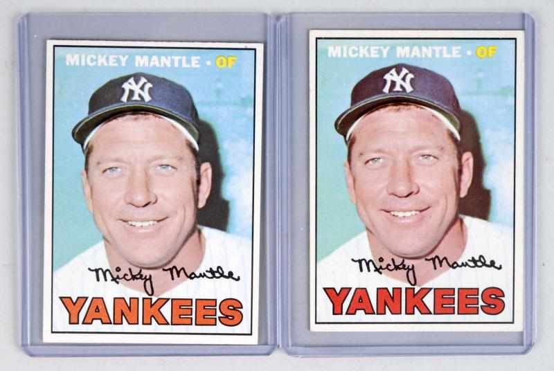 Appraisal: Lot of Topps Mickey Mantle Baseball Cards Both are card