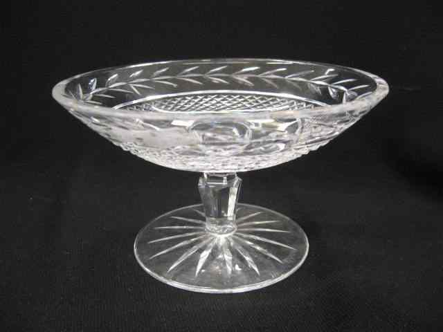 Appraisal: Waterford Cut Crystal Compote pedestal base signed excellent '' diameter