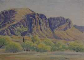 Appraisal: Albert Namatjira - Untitled circa s watercolour signed 'ALBERT NAMATJIRA'