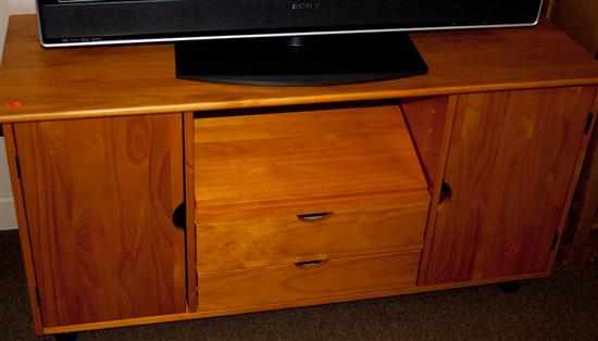 Appraisal: Contemporary maple cabinet stand Estimate - No condition report supplied