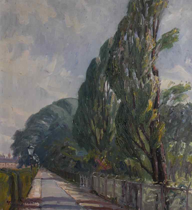 Appraisal: NIELS STROM DANISH TH CENTURY PATHWAY Oil on canvas x