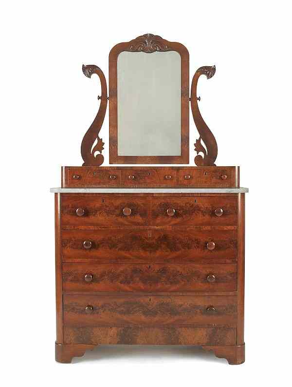 Appraisal: Victorian walnut dresser with mirror late th c h w