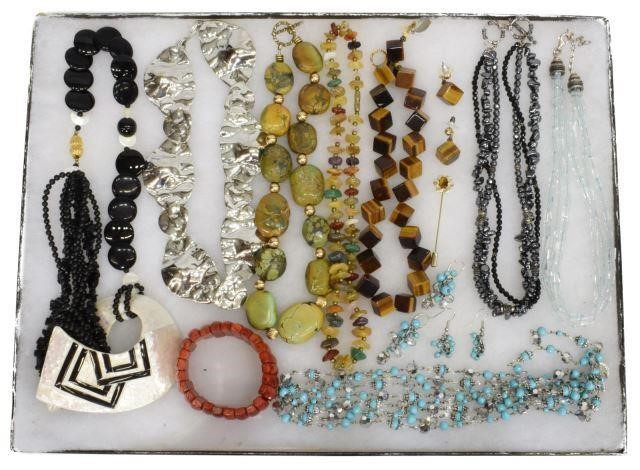 Appraisal: lot Collection of necklaces bracelets and earrings for pierced ears