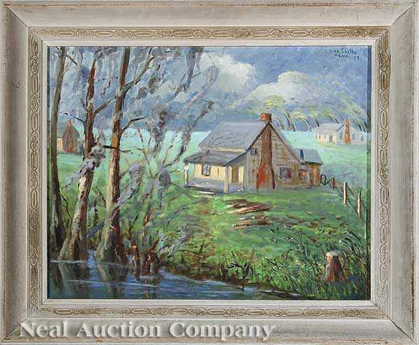 Appraisal: Lila Norma Shelby American Louisiana - Cottage by the River