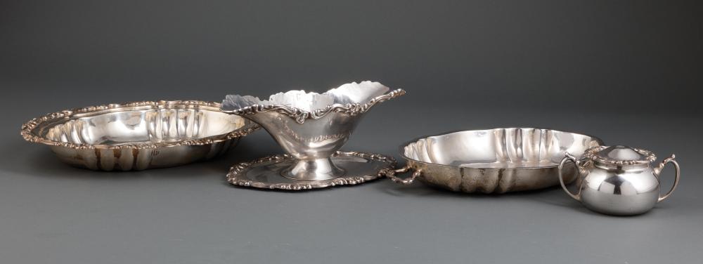 Appraisal: Group of Peruvian Sterling Silver Serving Pieces in the Spanish