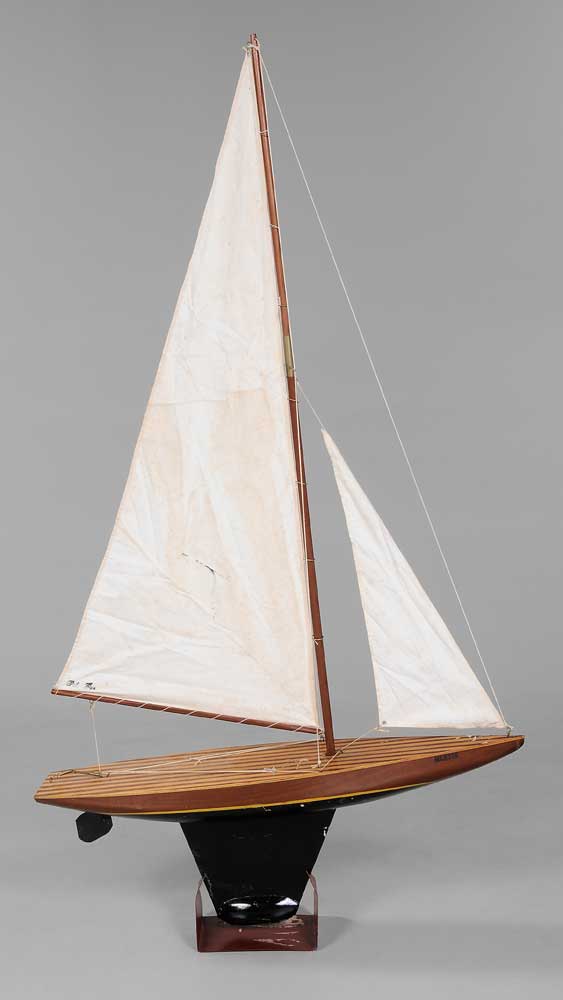 Appraisal: Peter Pan Majestic Pond Sailer American early th century laminated