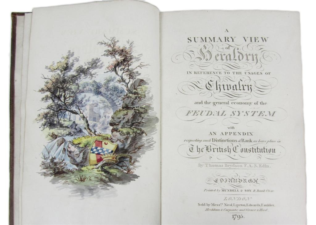 Appraisal: Heraldry - Brydson Thomas - illustrated presentation copies A summary