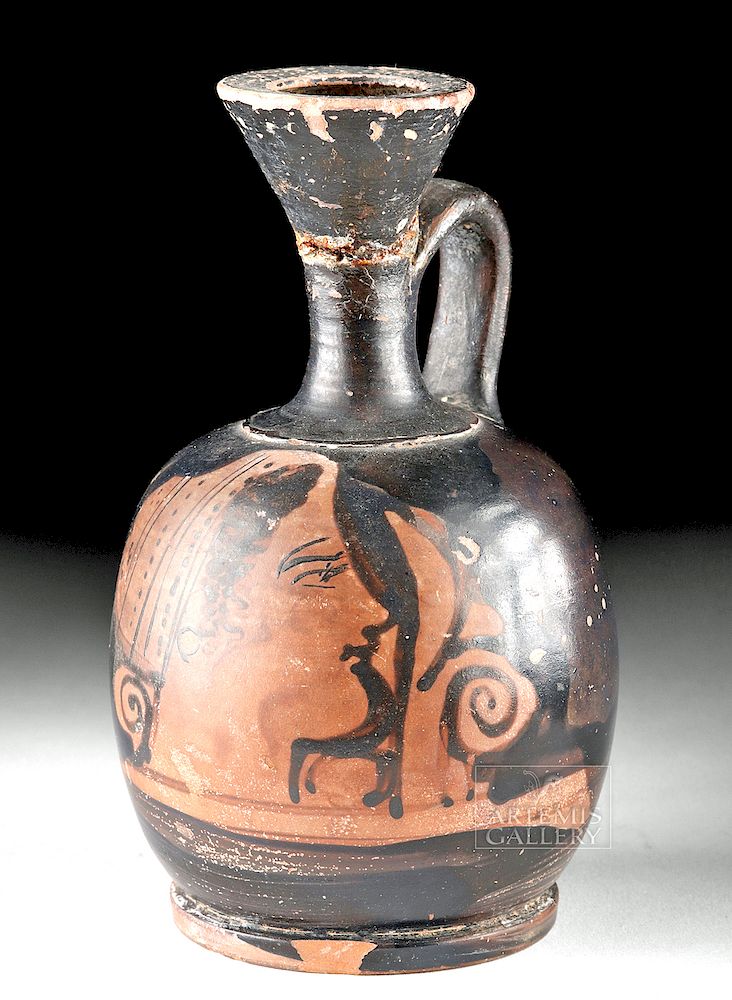 Appraisal: Apulian Red Figure Squat Lekythos Lady of Fashion Greece South