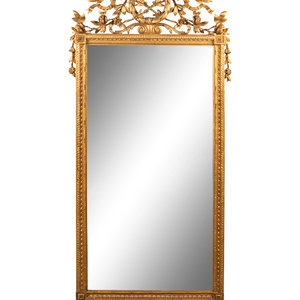 Appraisal: A Louis XVI Style Giltwood Mirror TH CENTURY Height x