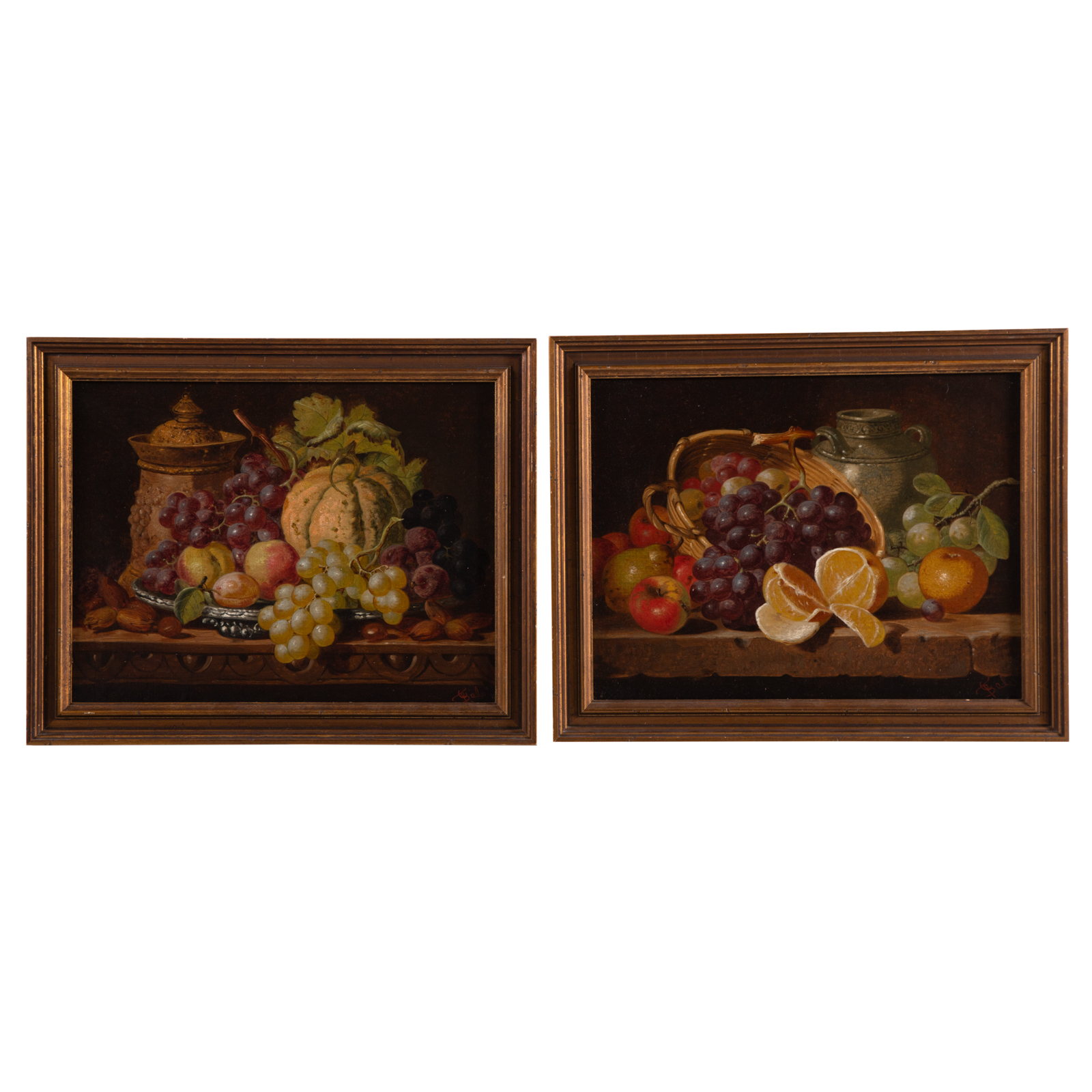 Appraisal: CHARLES THOMAS BALE PAIR OF STILL LIFES OILS British fl