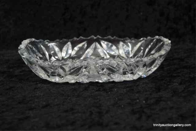 Appraisal: Elegant Cut Crystal Vanity or Pin TrayOOOPPPS during preview a