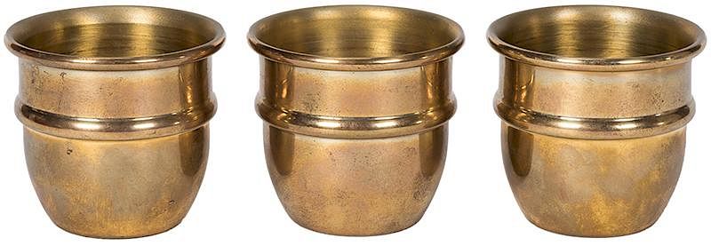 Appraisal: Sisti Cups Sisti Cups Connecticut Jim Sisti ca Brass cups