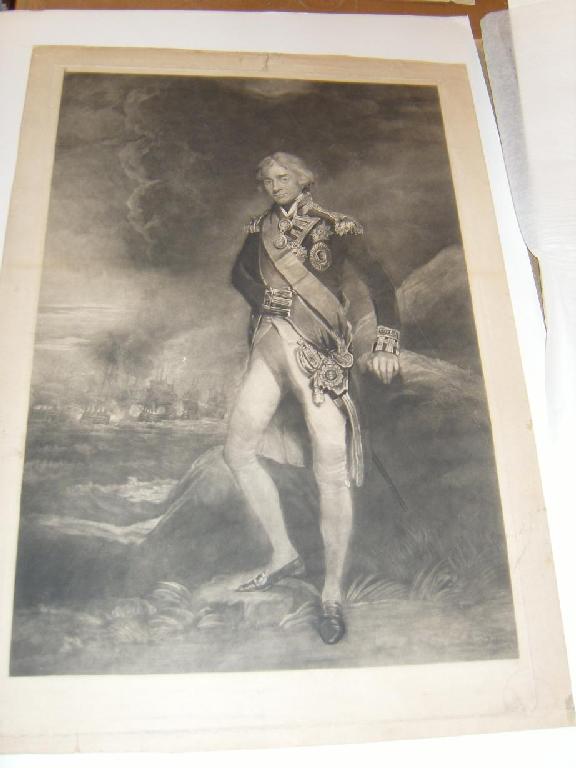 Appraisal: An early th century black and white engraving of Nelson