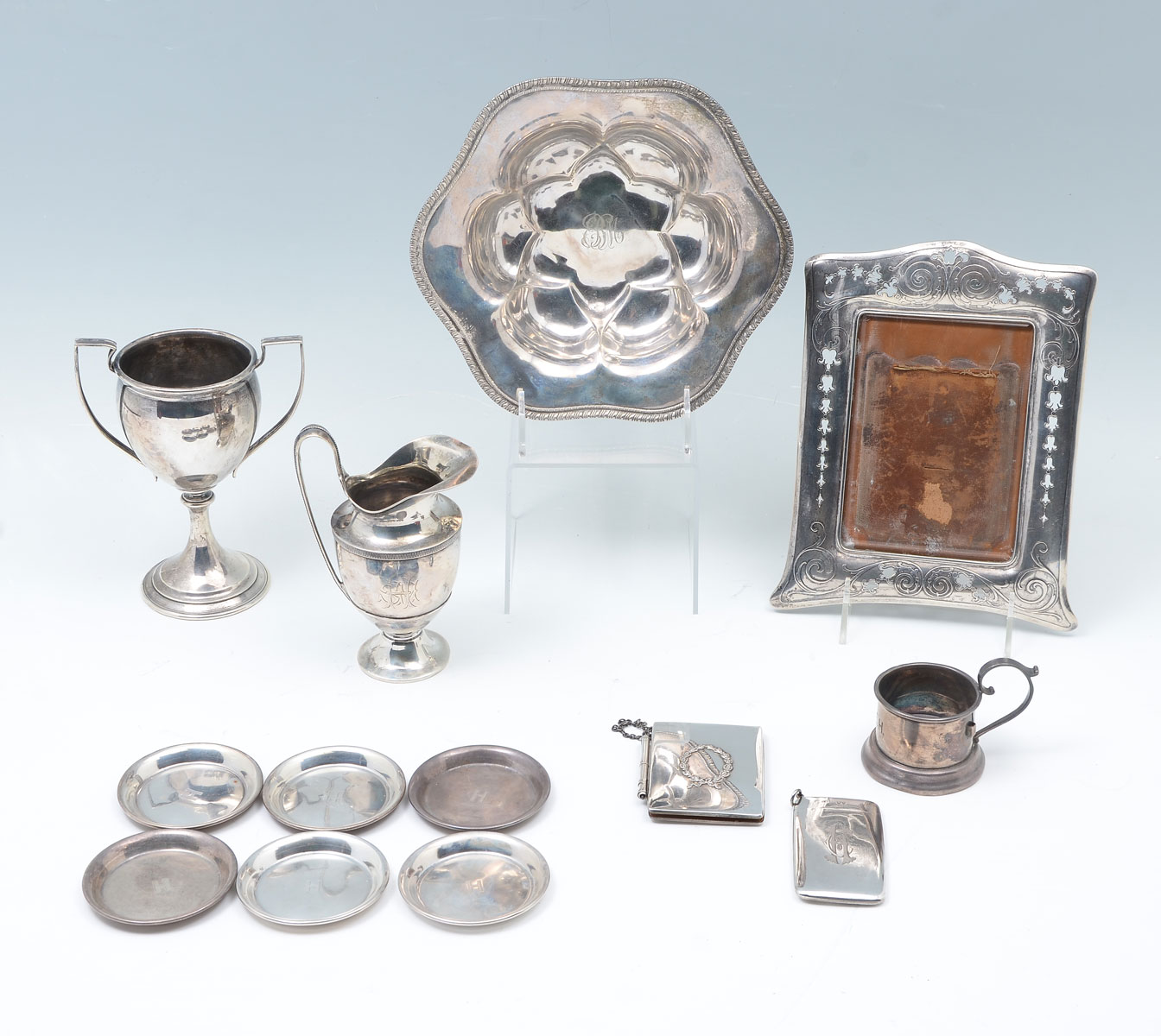 Appraisal: PC STERLING SILVER COMMEMORATIVE ITEMS OBJECTS OF VIRTUE Approx Troy