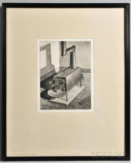 Appraisal: Armen Landeck American - Shaker Stove Signed Landeck in pencil