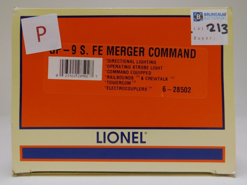 Appraisal: LIONEL GP- S FE MERGER COMMAND LOCOMOTIVE O TRAIN Item