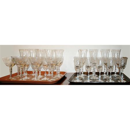 Appraisal: Group of Etched Glass Stemware Estimate -