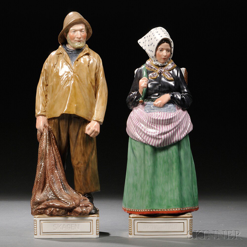 Appraisal: Two Royal Copenhagen Porcelain Figures Denmark th century each polychrome