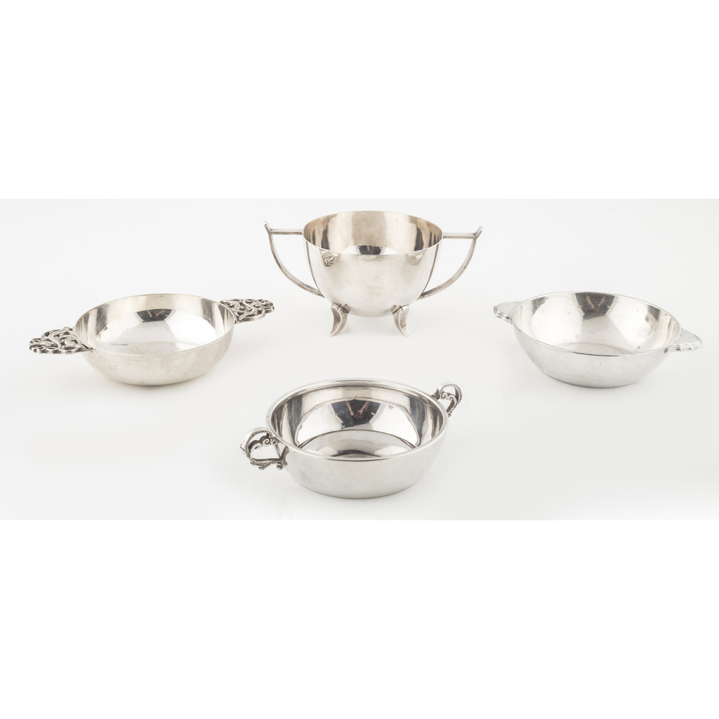 Appraisal: LIBERTY CO - A silver plated quaich marked under the