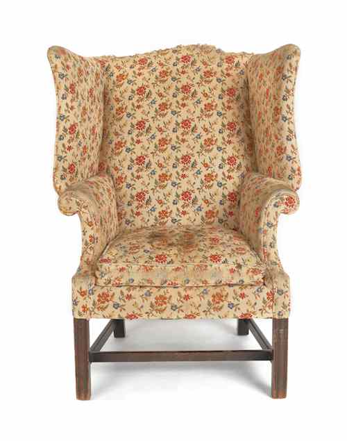 Appraisal: New England Chippendale mahogany easy chair ca