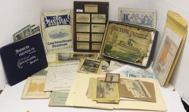 Appraisal: EPHEMERA COLLECTION RELATED TO FALL RIVER LINE LARGE LOT INCLUDING