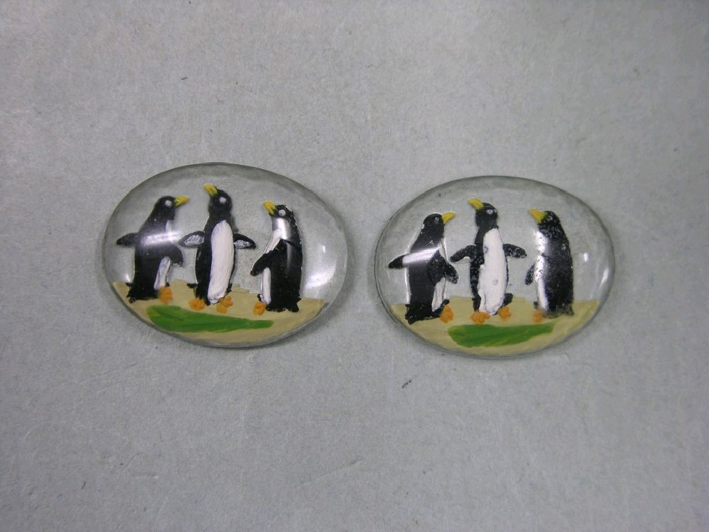 Appraisal: Essex crystals set of ten oval three penguins