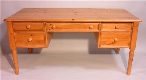 Appraisal: SHERATON STYLE PINE DESK th Century the retangular top over