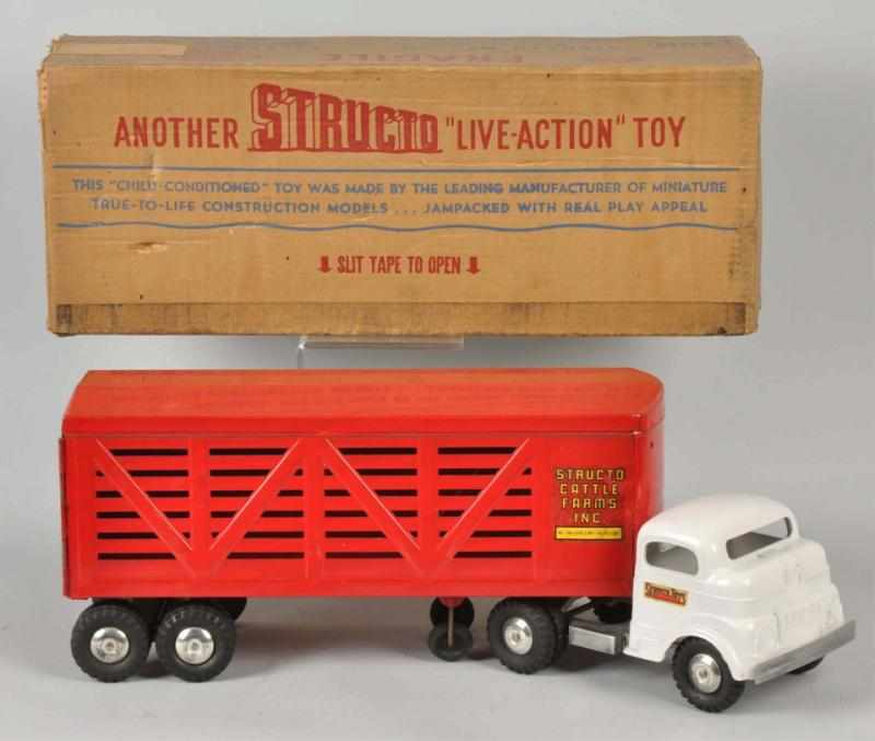 Appraisal: Pressed Steel Structo Cattle Farms Truck Toy Marked Structo Toys