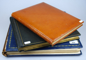 Appraisal: Two leather bound signature books dated United States an relating