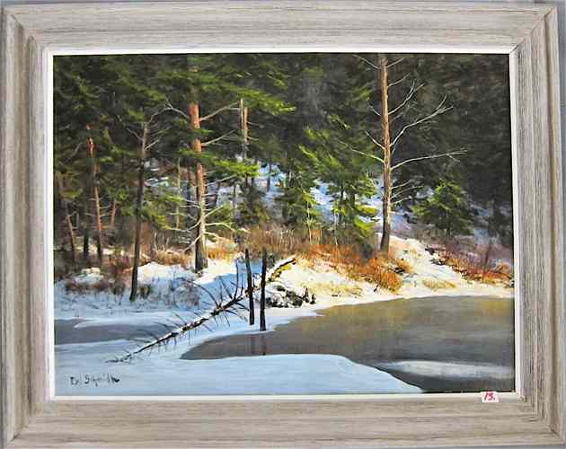 Appraisal: EBERHARD WINTER SCHMIDT ACRYLIC ON WOOD PANEL Maine born titled