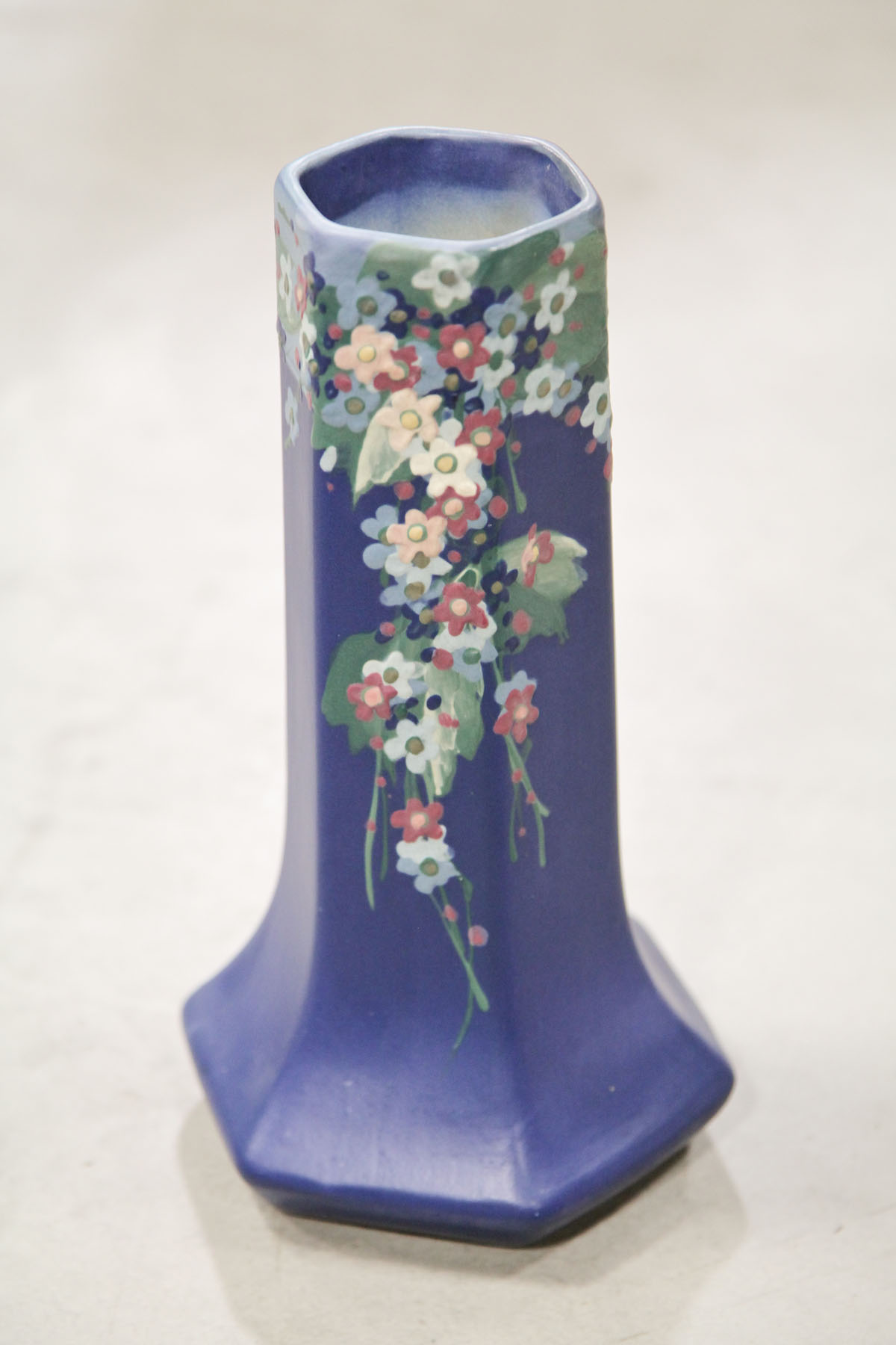 Appraisal: WELLER VASE Ohio first half th century Blue and Decorated