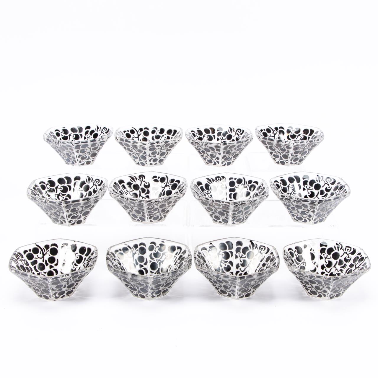 Appraisal: R LALIQUE RAISINS SIX PANS FINGER BOWLS R Lalique France