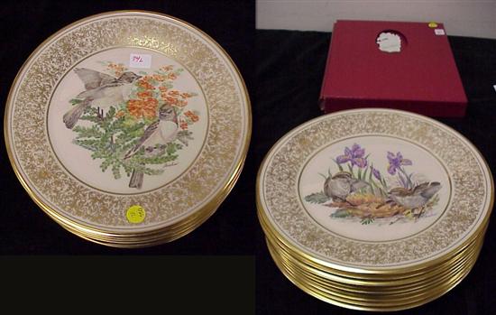 Appraisal: Nine Lenox Limited Edition Boehm bird plates from - including