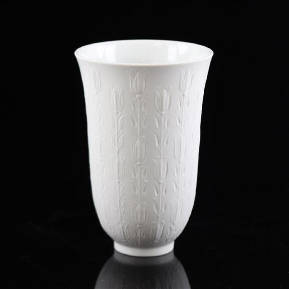 Appraisal: BJORN WIINBLAD FOR ROSENTHAL STUDIO LINE WHITE PORCELAIN VASE WITH