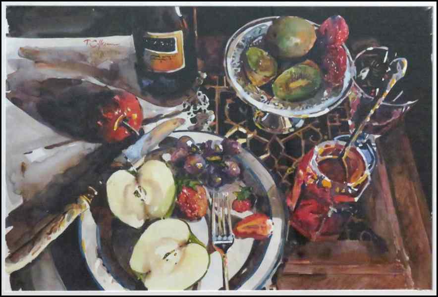 Appraisal: T COFFMAN CONTEMPORARY STILL LIFE Watercolor signed ''x '' Condition