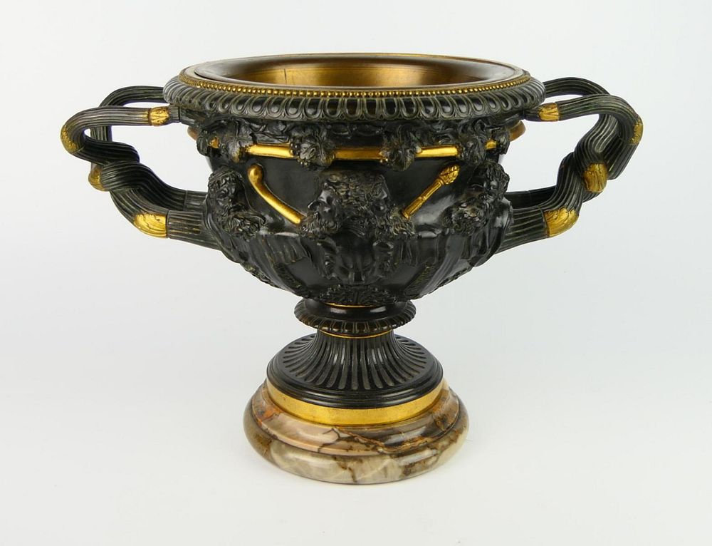 Appraisal: BRONZE FIGURAL CENTERPIECE VASE BRONZE FIGURAL CENTERPIECE VASE Condition All