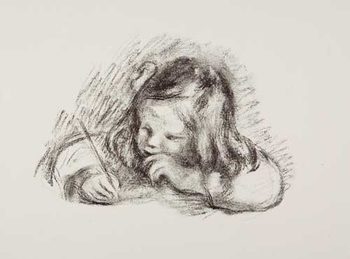 Appraisal: PIERRE-AUGUSTE RENOIR Le petit Gar on au Porte-Plume Lithograph on