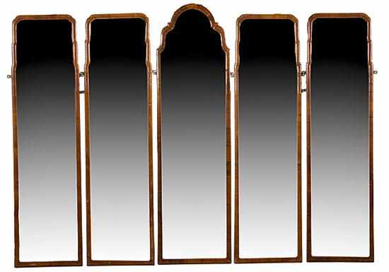 Appraisal: Set of five Queen Anne style mirrors late th early