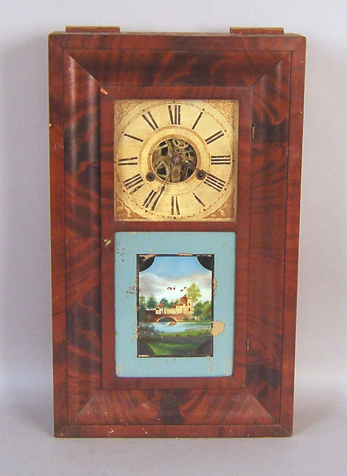 Appraisal: Terry Andrews mahogany mantle clock th c h x w