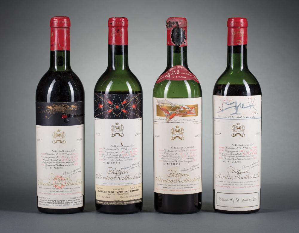 Appraisal: Lot Mouton Rothschild Artist Label Series Chateau Mouton Rothschild -